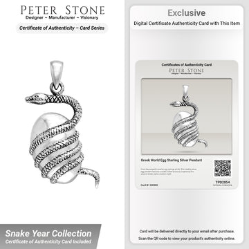 Greek World Egg Sterling Silver Pendant TPD2854